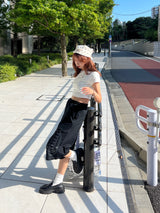 yung logo rhinestone sweat jorts