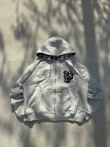 リバーシブルジップフーディー