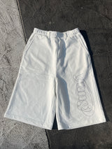 yung logo rhinestone sweat jorts