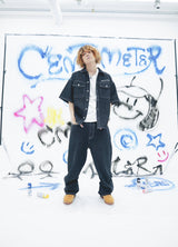 단단한 CMT 통치자 데님 셔츠