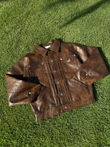 denim jacket type leather jacket