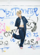 단단한 CMT 통치자 데님 셔츠