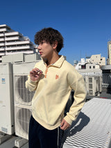 chain logo patch half zip