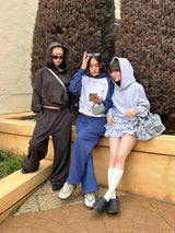 glitter curve sweat pants