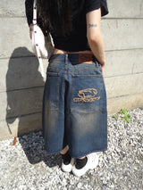 Studs Buggy Denim Shorts