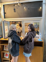 Melted universal logo zip hoodie