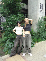 Studs Damage Buggy Denim