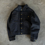 western short rigid denim jacket