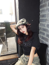 Rhinestone yung logo ss tee