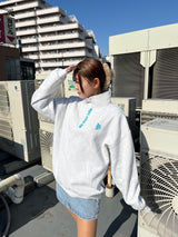 chain logo patch half zip