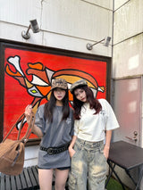 Foil pigment butterfly logo ss tee