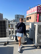 chain logo patch half zip