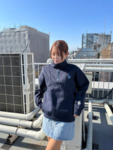 chain logo patch half zip