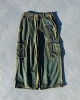 genzai寬鬆的牛仔貨物褲