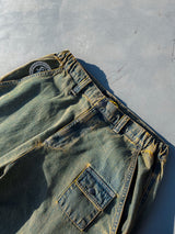 genzai寬鬆的牛仔貨物褲