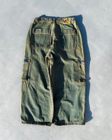 genzai寬鬆的牛仔貨物褲