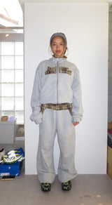 check switching sweat pants