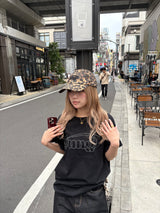 Rhinestone yung logo ss tee