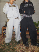 check switching sweat pants