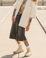 genzai Chain Baggy Denim Half Pants