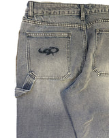 (Woman)Washed Double Knee Denim