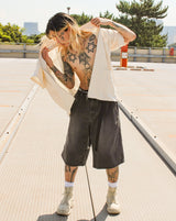 genzai Chain Baggy Denim Half Pants