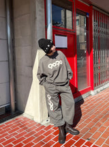 9090 OG LOGO SATIN SWEAT PANTS (Light)