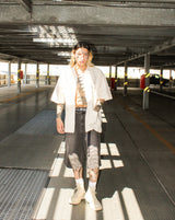 genzai Chain Baggy Denim Half Pants