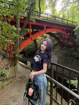Random stitch yung logo ss tee