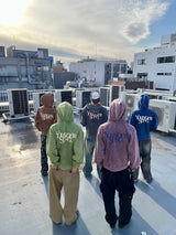 범용 로고 파우더 지퍼 까마귀