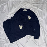 chain embroidery glitter sweat