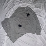 chain embroidery glitter sweat