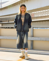 genzai Chain Baggy Denim Half Pants