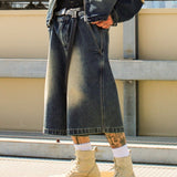 genzai Chain Baggy Denim Half Pants