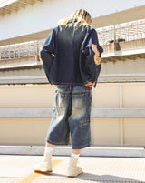 genzai Chain Baggy Denim Half Pants
