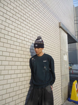 9090 OG 로고 보로 크루 넥 니트