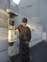 9090 OG 로고 보로 크루 넥 니트