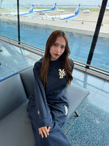 chain embroidery glitter sweat