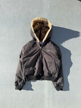 毛絨絨連帽羽絨夾克