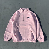 90徽標半拉鍊汗