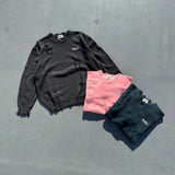 9090 OG 로고 보로 크루 넥 니트