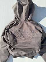 毛絨絨連帽羽絨夾克