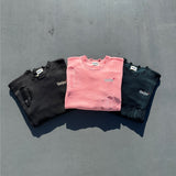 9090 OG 로고 보로 크루 넥 니트