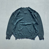 9090 OG 로고 보로 크루 넥 니트