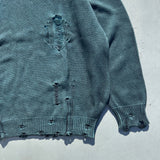 9090 OG 로고 보로 크루 넥 니트