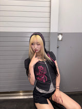 Cross Logo Half Zip Hoodie