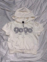 OG Logo Glitter Half Zip Hoodie