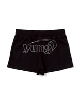 yung logo rhinestone thermal micro shorts
