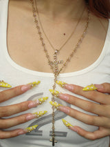 크로스 2 가닥 목걸이