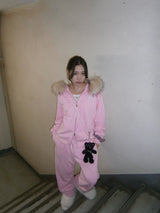 90 Logo Far Zip Hoodie【9090girl】